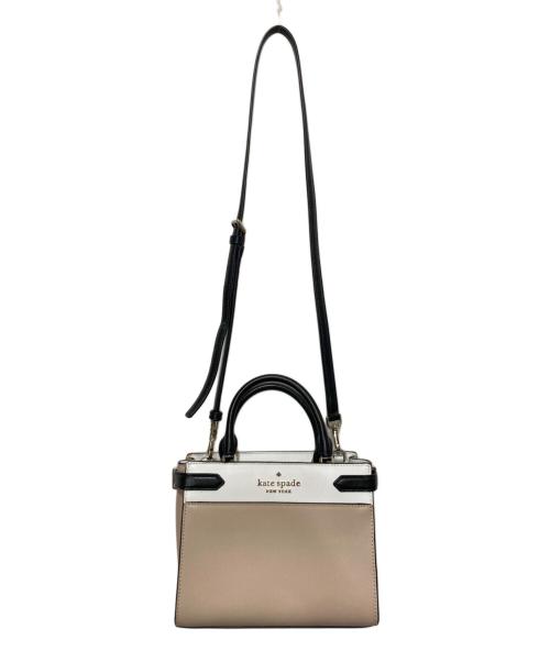 Kate Spade（ケイトスペード）Kate Spade (ケイトスペード) Stacy Colorblock Small Satchel ベージュの古着・服飾アイテム