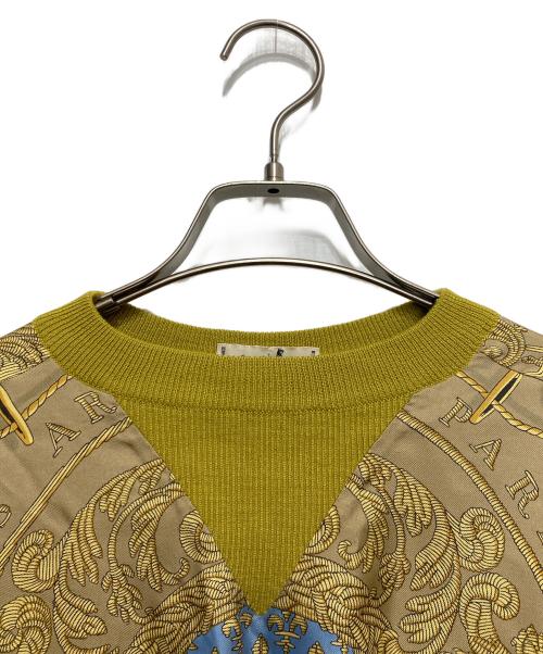 HERMES（エルメス）HERMES (エルメス) 『パリの紋章』シルクウールカットソー ベージュ サイズ:40の古着・服飾アイテム