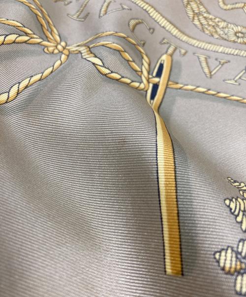 HERMES（エルメス）HERMES (エルメス) 『パリの紋章』シルクウールカットソー ベージュ サイズ:40の古着・服飾アイテム