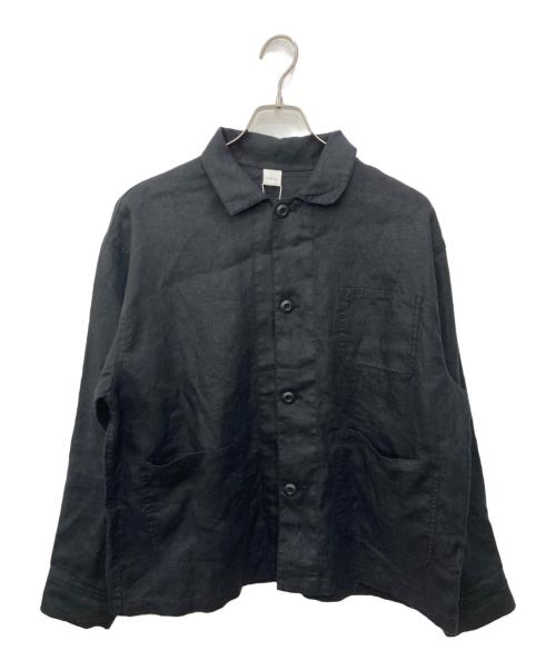 KAGURE（カグレ）kagure (カグレ) 『ユニセックス』リネンカバーオール ブラック サイズ:1 未使用品の古着・服飾アイテム