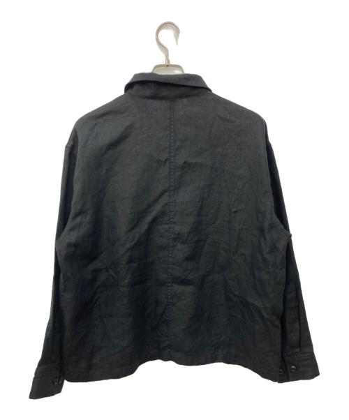 KAGURE（カグレ）kagure (カグレ) 『ユニセックス』リネンカバーオール ブラック サイズ:1 未使用品の古着・服飾アイテム