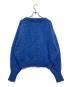 WHYTO (ホワイト) CURVE SLEEVE MIX KNIT ブルー サイズ:F：8000円