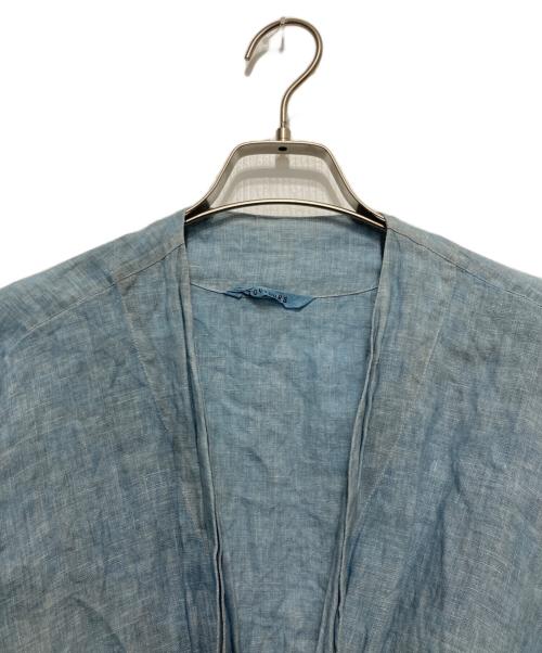 Toujours（トゥジュー）Toujours (トゥジュー) リネンカシュクールワンピース スカイブルー サイズ:2の古着・服飾アイテム