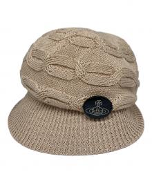 Vivienne Westwood（ヴィヴィアンウエストウッド）の古着「サマーニットハット」｜ベージュ