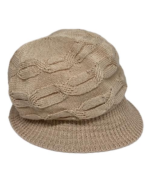 Vivienne Westwood（ヴィヴィアンウエストウッド）Vivienne Westwood (ヴィヴィアンウエストウッド) サマーニットハット ベージュ サイズ:S～Mの古着・服飾アイテム