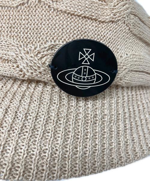 Vivienne Westwood（ヴィヴィアンウエストウッド）Vivienne Westwood (ヴィヴィアンウエストウッド) サマーニットハット ベージュ サイズ:S～Mの古着・服飾アイテム