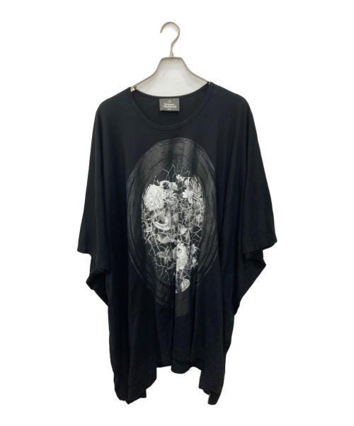 Vivienne Westwood man（ヴィヴィアン ウェストウッド マン）Vivienne Westwood man (ヴィヴィアン ウェストウッド マン) 半袖カットソー CRACKED FLORAL FRAME エレファンントTシャツ ブラック サイズ:Fの古着・服飾アイテム
