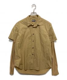 DIESEL（ディーゼル）の古着「S-MARLEY-A フェイクレイヤードシャツ」｜ベージュ