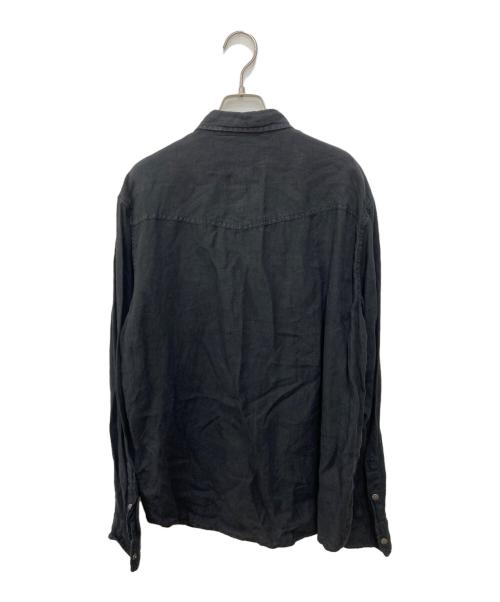 DIESEL（ディーゼル）DIESEL (ディーゼル) s-plan-x リネンシャツ ブラック サイズ:SIZE 50の古着・服飾アイテム