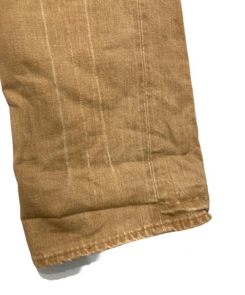 RRL（ダブルアールエル）RRL (ダブルアールエル) DISTRESSED BROWN JEANS ブラウン サイズ:35×32の古着・服飾アイテム