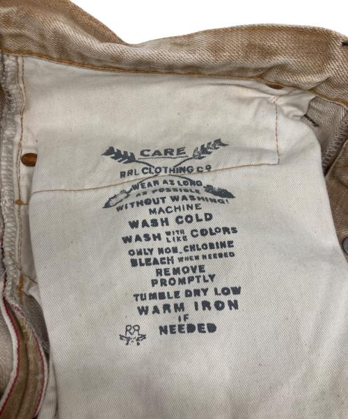 RRL（ダブルアールエル）RRL (ダブルアールエル) DISTRESSED BROWN JEANS ブラウン サイズ:35×32の古着・服飾アイテム
