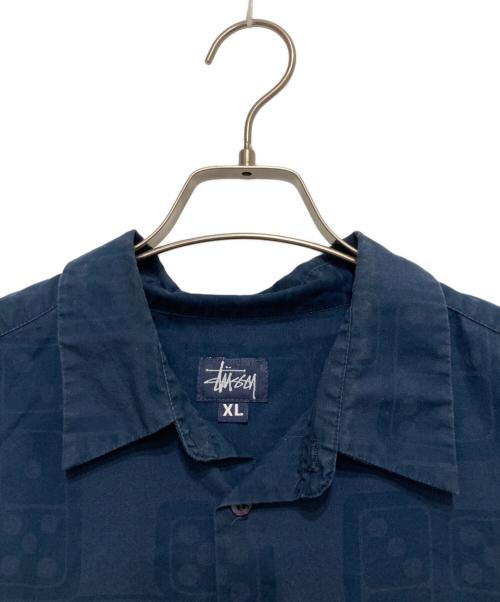 stussy（ステューシー）stussy (ステューシー) ダイス 半袖シャツ ネイビー サイズ:XLの古着・服飾アイテム