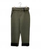 ETHOSENSエトセンス）の古着「CUT OFF PANTS　カットオフ パンツ」｜グリーン