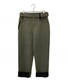 ETHOSENS（エトセンス）の古着「CUT OFF PANTS　カットオフ パンツ」｜グリーン