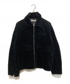 ETHOSENSエトセンス）の古着「CORDUROY TUCKED VOLUME BLOUSON コーデュロイ タックド ボリューム ブルゾン」｜ブラック