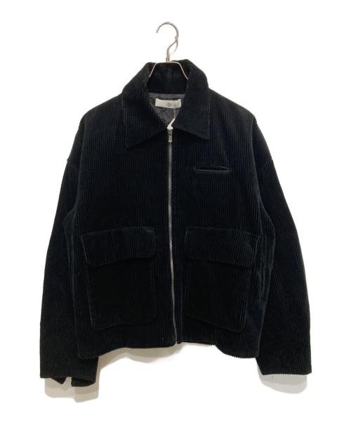 ETHOSENS（エトセンス）ETHOSENS (エトセンス) CORDUROY TUCKED VOLUME BLOUSON コーデュロイ タックド ボリューム ブルゾン ブラック サイズ:SIZE 2 未使用品の古着・服飾アイテム