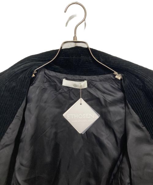ETHOSENS（エトセンス）ETHOSENS (エトセンス) CORDUROY TUCKED VOLUME BLOUSON コーデュロイ タックド ボリューム ブルゾン ブラック サイズ:SIZE 2 未使用品の古着・服飾アイテム