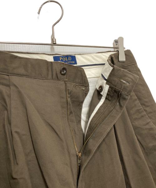 POLO RALPH LAUREN（ポロ・ラルフローレン）POLO RALPH LAUREN (ポロ・ラルフローレン) ２タックパンツ ブラウン サイズ:44B-32の古着・服飾アイテム