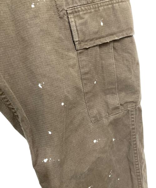 stussy（ステューシー）stussy (ステューシー) ペイントカーゴポケットパンツ ブラウン サイズ:32の古着・服飾アイテム