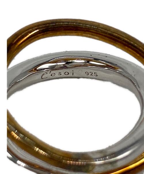 Cesoi（セソワ）Cesoi (セソワ) One Stroke Ring (Double) ゴールド×シルバー サイズ:13号の古着・服飾アイテム