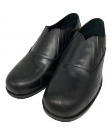 STEFAN COOKE（ステファンクック）の古着「Perforated Slip On Loafers」｜ブラック