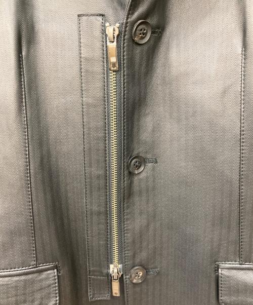 LANVIN COLLECTION（ランバンコレクション）LANVIN COLLECTION (ランバンコレクション) ジップデザインレザーテーラードジャケット ブラック サイズ:50の古着・服飾アイテム