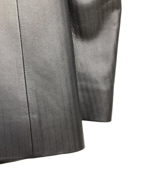LANVIN COLLECTION（ランバンコレクション）LANVIN COLLECTION (ランバンコレクション) ジップデザインレザーテーラードジャケット ブラック サイズ:50の古着・服飾アイテム