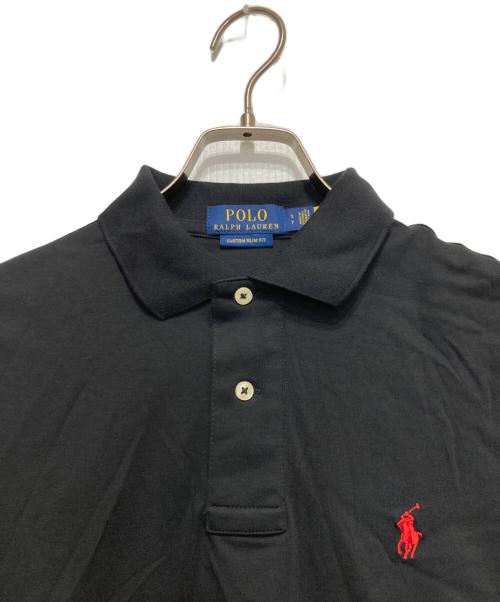 POLO RALPH LAUREN（ポロ・ラルフローレン）POLO RALPH LAUREN (ポロ・ラルフローレン) スムースコットンワンポイントポロシャツ ブラック サイズ:Sの古着・服飾アイテム