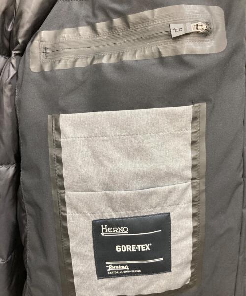 HERNO（ヘルノ）HERNO (ヘルノ) LAMINAR GORE-TEX(R) ロングステンカラーダウンコート ブラック サイズ:52の古着・服飾アイテム