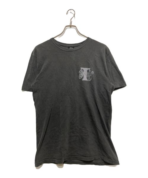 stussy（ステューシー）stussy (ステューシー) Column Pigment dyed Tシャツ グレー サイズ:Mの古着・服飾アイテム