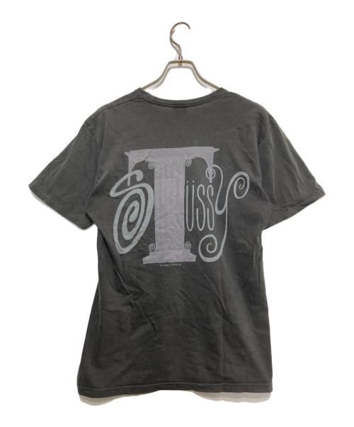 stussy（ステューシー）stussy (ステューシー) Column Pigment dyed Tシャツ グレー サイズ:Mの古着・服飾アイテム