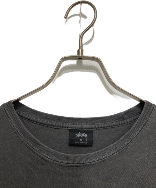 stussy（ステューシー）stussy (ステューシー) Column Pigment dyed Tシャツ グレー サイズ:Mの古着・服飾アイテム