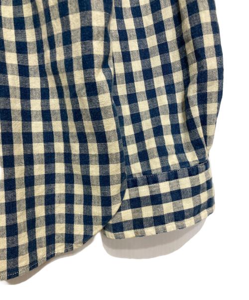 RRL（ダブルアールエル）RRL (ダブルアールエル) ギンガムチェックシャツ ホワイト×ブルー サイズ:Lの古着・服飾アイテム