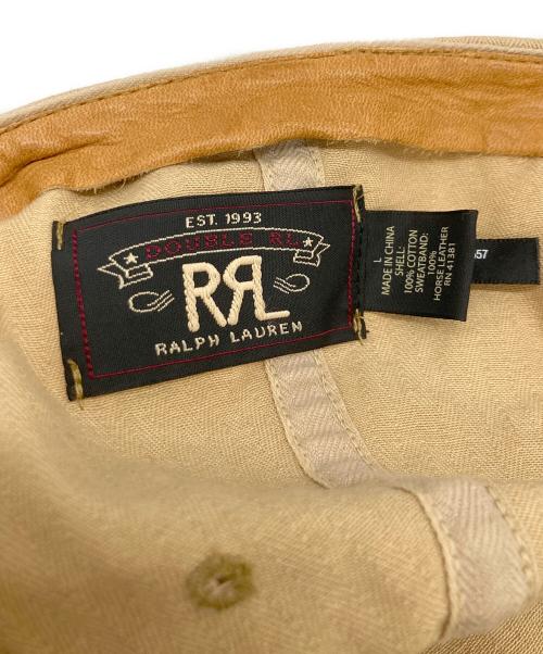 RRL（ダブルアールエル）RRL (ダブルアールエル) ヘリンボーンキャップ ベージュ サイズ:Lの古着・服飾アイテム