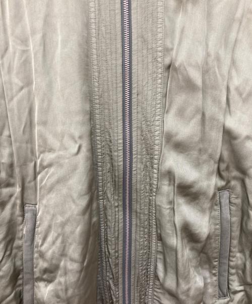 DIESEL（ディーゼル）DIESEL (ディーゼル) Satin Fabric Switching Full-Zip Loose Hoodie グリーン サイズ:Mの古着・服飾アイテム