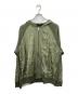 DIESEL（ディーゼル）の古着「Satin Fabric Switching Full-Zip Loose Hoodie」｜グリーン