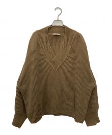 TWINS FLORENCE（ツインズフローレンス）の古着「VNECK KNIT(DORIA YARN)」｜ブラウン