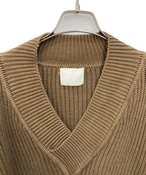 TWINS FLORENCE（ツインズフローレンス）TWINS FLORENCE (ツインズフローレンス) VNECK KNIT(DORIA YARN) ブラウン サイズ:Ｓの古着・服飾アイテム