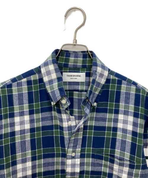 Thom Browne（トムブラウン）Thom Browne (トムブラウン) ネルシャツ グリーン サイズ:１の古着・服飾アイテム
