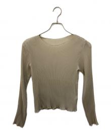 mizuiro-ind（ミズイロインド）の古着「pleats crew neck P/O」｜ベージュ
