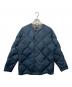 comfy（コンフィー）の古着「ノーカラーキルティングジャケット」｜ネイビー
