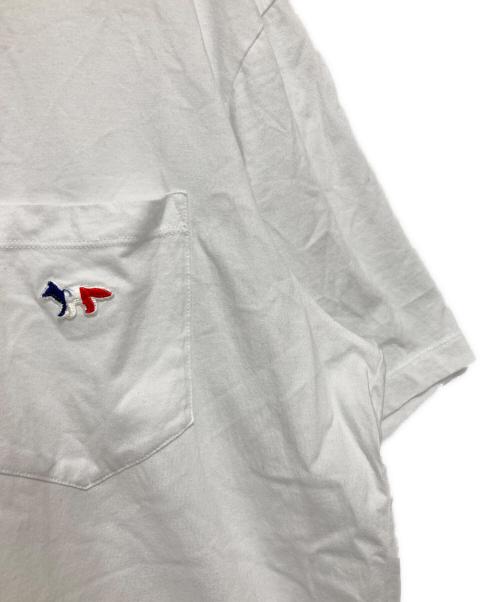 maison kitsune（メゾンキツネ）MAISON KITSUNE (メゾンキツネ) ワンポイント胸ポケットTシャツ ホワイト サイズ:XXLの古着・服飾アイテム