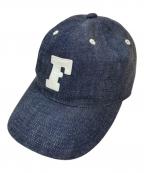 6 Panel Denim Baseball ’F’ Capフルカウント）の古着「キャップ」｜インディゴ