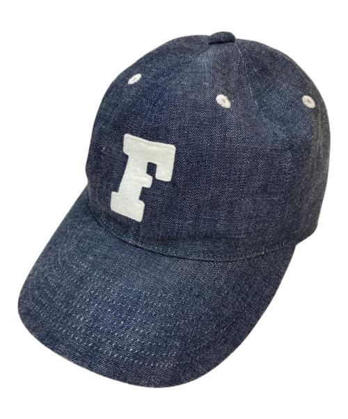 6 Panel Denim Baseball ’F’ Cap（フルカウント）6 Panel Denim Baseball ’F’ Cap (フルカウント) キャップ インディゴ サイズ:FREEの古着・服飾アイテム