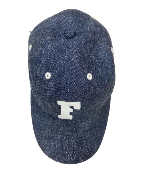 6 Panel Denim Baseball ’F’ Cap（フルカウント）6 Panel Denim Baseball ’F’ Cap (フルカウント) キャップ インディゴ サイズ:FREEの古着・服飾アイテム