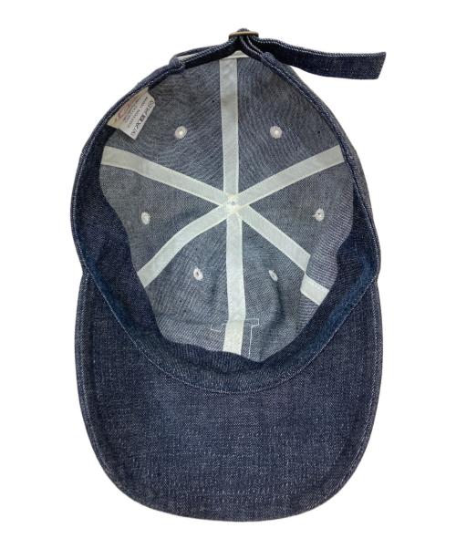 6 Panel Denim Baseball ’F’ Cap（フルカウント）6 Panel Denim Baseball ’F’ Cap (フルカウント) キャップ インディゴ サイズ:FREEの古着・服飾アイテム