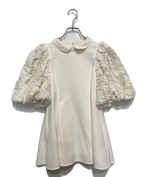 CELFORD（セルフォード）CELFORD (セルフォード) 襟付きデザインブラウス アイボリー サイズ:36の古着・服飾アイテム