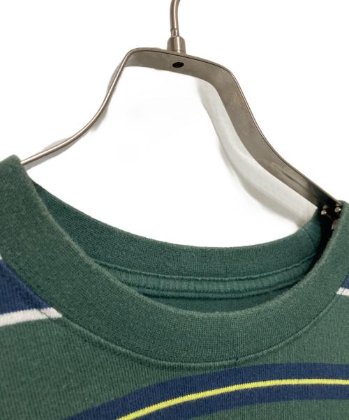 FreshService（フレッシュサービス）FreshService (フレッシュサービス) MULTI BORDER S/S TEE グリーン サイズ:Fの古着・服飾アイテム