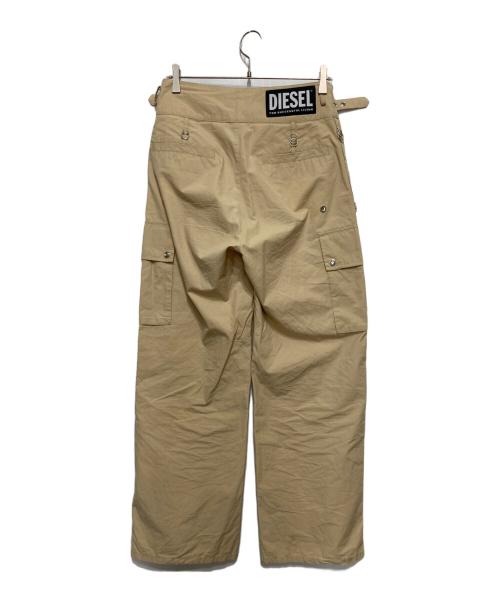 DIESEL（ディーゼル）DIESEL (ディーゼル) コットンポプリンタック入りワークパンツ ベージュ サイズ:25の古着・服飾アイテム