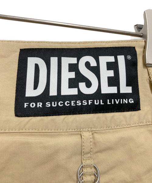 DIESEL（ディーゼル）DIESEL (ディーゼル) コットンポプリンタック入りワークパンツ ベージュ サイズ:25の古着・服飾アイテム